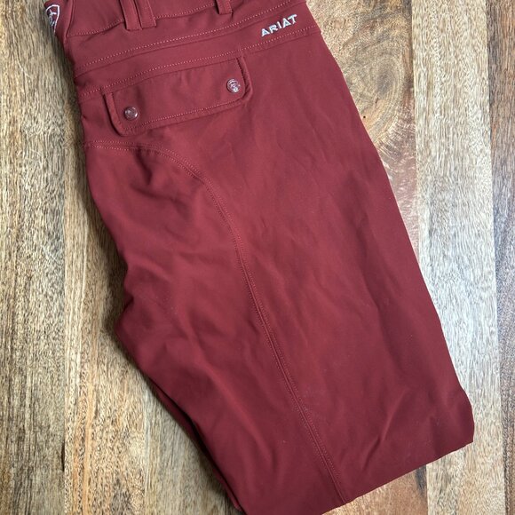 Ariat PRO Series Tri Factor Grip Knee Patch Breech- Rust Breeches -Women size 32 - Picture 1 of 7
